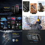 هاتف Ulefone Armor 27 المتين، 12GB+256GB، رؤية ليلية، بطارية 10600mAh، شاشة 6.78 بوصة أندرويد 14 MediaTek Helio G99 ثماني النواة، شبكة: 4G، NFC، OTG، Armor 27