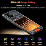 Blackview BV4800 Pro، 4GB+128GB، IP68/IP69K/MIL-STD-810H، شاشة 6.56 بوصة أندرويد 14 Unisoc T606 ثماني النواة، شبكة: 4G، OTG