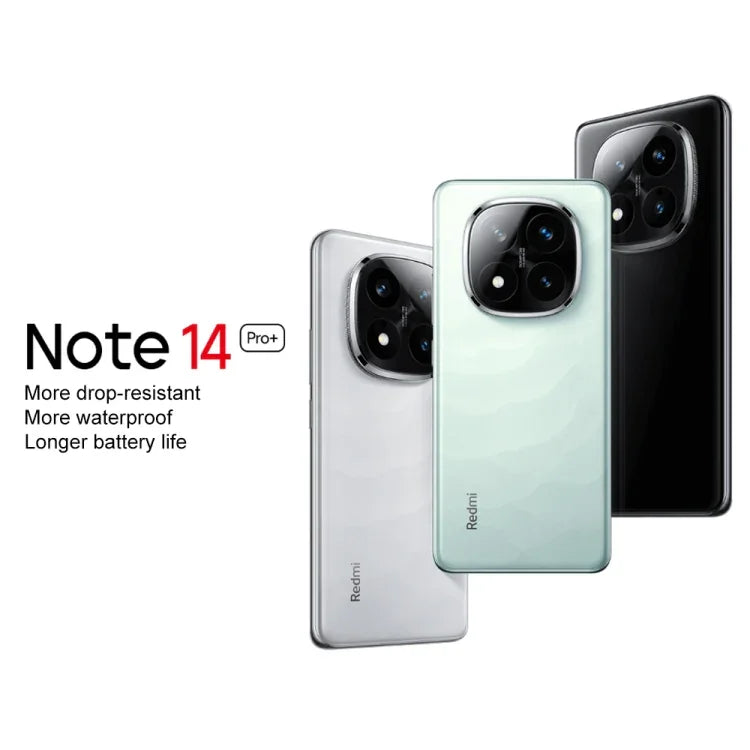 شاومي ريدمي نوت 14 برو+، 16GB+512GB، شاشة 6.67 بوصة شاومي HyperOS سنابدراجون 7s الجيل 3 ثماني النواة، NFC، شبكة: 5G، 16GB+512GB