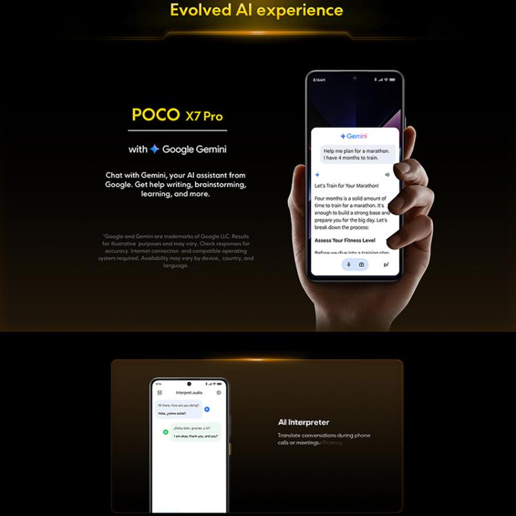 هاتف Xiaomi POCO X7 Pro 5G عالمي، 12GB+512GB، بصمة داخل الشاشة، شاشة 6.67 بوصة، Xiaomi HyperOS 2، معالج MediaTek Dimensity 8400-Ultra ثماني النواة، NFC، شبكة 5G، 12GB+512GB