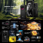 يولفون آرمور X32 برو 5G، 8 جيجابايت+256 جيجابايت، رؤية ليلية، هاتف مقاوم IP68/IP69K، 5.65 بوصة أندرويد 14 ميدياتك ديمينسيتي 6300 ثماني النواة، الشبكة: 5G، NFC، OTG، آرمور X32 برو 5G
