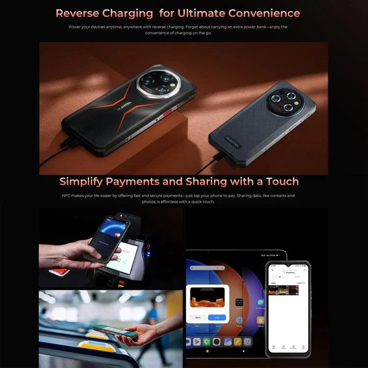 هاتف Oukitel WP55 Pro 5G المتين، 16 جيجابايت + 512 جيجابايت، كاميرا 108 ميجابكسل، بصمة، شاشة 6.6 بوصة أندرويد 15 MediaTek Dimensity 7025 ثماني النواة، NFC، OTG، شبكة: 5G، WP55 Pro