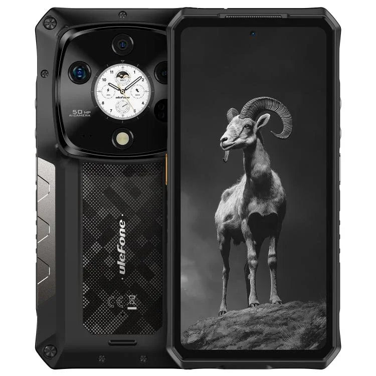 هاتف Ulefone Armor 28 Pro المتين، 16 جيجابايت + 512 جيجابايت، رؤية ليلية، بطارية 10600 مللي أمبير، شاشة 6.67 بوصة + 1.04 بوصة أندرويد 15 MediaTek Dimensity 7300 ثماني النواة، شبكة: 5G، NFC