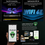 هاتف Ulefone Armor 28 Pro المتين، 16 جيجابايت + 512 جيجابايت، رؤية ليلية، بطارية 10600 مللي أمبير، شاشة 6.67 بوصة + 1.04 بوصة أندرويد 15 MediaTek Dimensity 7300 ثماني النواة، شبكة: 5G، NFC