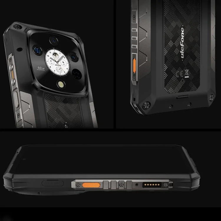 هاتف Ulefone Armor 28 Pro المتين، 16 جيجابايت + 512 جيجابايت، رؤية ليلية، بطارية 10600 مللي أمبير، شاشة 6.67 بوصة + 1.04 بوصة أندرويد 15 MediaTek Dimensity 7300 ثماني النواة، شبكة: 5G، NFC