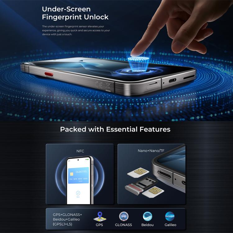 هاتف Oukitel WP200 Pro 5G المتين، 24 جيجابايت + 1 تيرابايت، بصمة على الشاشة، شاشة 6.7 بوصة أندرويد 15.0 MTK Dimensity 8200 ثماني النواة، NFC، OTG، شبكة: 5G