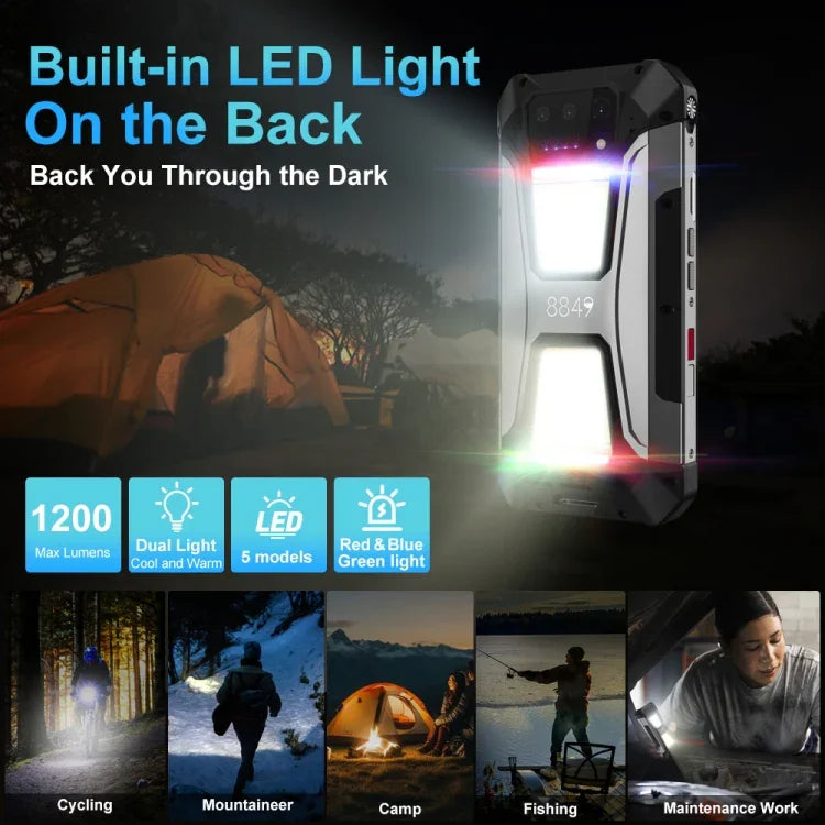 هاتف Unihertz 8849 Tank 2 Pro المتين مع جهاز عرض للرؤية الليلية، 12GB+256GB، شاشة 6.79 بوصة أندرويد 14 معالج MTK6789 ثماني النواة، شبكة: 4G