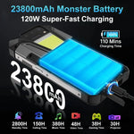 هاتف Unihertz 8849 Tank 2 Pro المتين مع جهاز عرض للرؤية الليلية، 12GB+256GB، شاشة 6.79 بوصة أندرويد 14 معالج MTK6789 ثماني النواة، شبكة: 4G