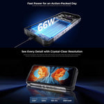 أوكيتل WP100 هاتف مقاوم مع مقياس ليزر للمسافات، 12 جيجابايت + 512 جيجابايت، كاميرا 200 ميجابكسل، التعرف على بصمة الإصبع، شاشة 6.8 بوصة أندرويد 14 ميدياتك ديمينسيتي 7300 ثماني النواة، NFC، OTG، شبكة: 5G، WP100