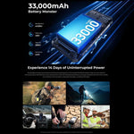 أوكيتل WP100 هاتف مقاوم مع مقياس ليزر للمسافات، 12 جيجابايت + 512 جيجابايت، كاميرا 200 ميجابكسل، التعرف على بصمة الإصبع، شاشة 6.8 بوصة أندرويد 14 ميدياتك ديمينسيتي 7300 ثماني النواة، NFC، OTG، شبكة: 5G، WP100