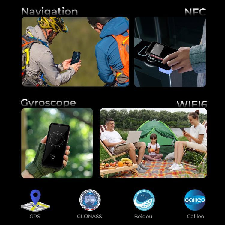 أوكيتل WP56 هاتف مقاوم، 12 جيجابايت + 512 جيجابايت، كاميرا 108 ميجابكسل، التعرف على بصمة الإصبع، شاشة 6.8 بوصة أندرويد 15 MTK ديمينسيتي 7050 ثماني النواة، NFC، OTG، شبكة: 5G