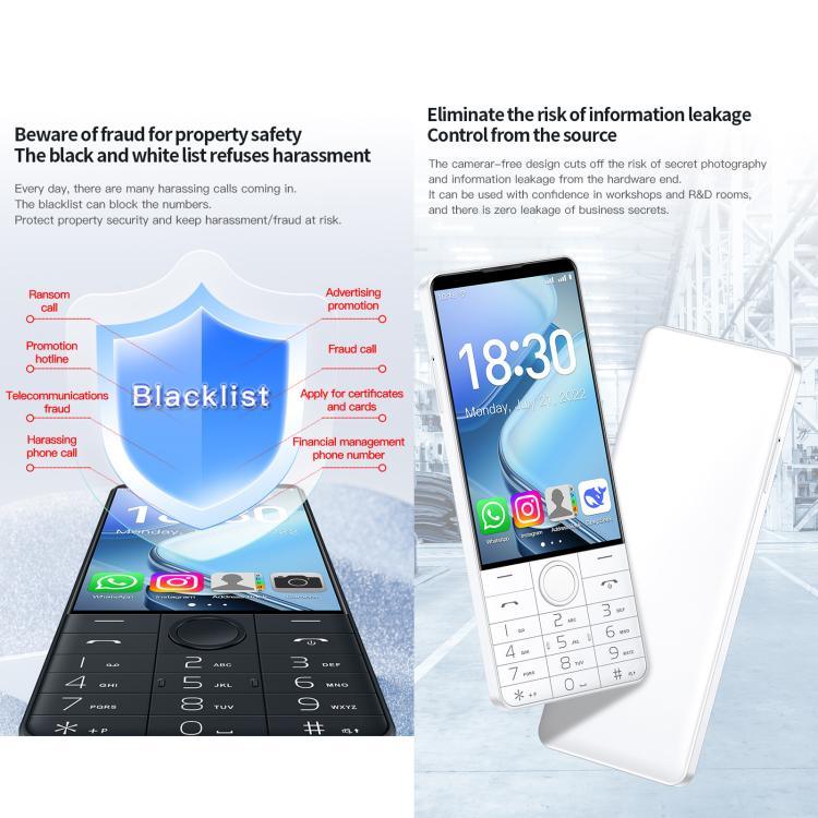 دووف R70 هاتف بلوحة مفاتيح، 6GB+128GB، شاشة 4 بوصة أندرويد 13 Mediatek MT6762 ثماني النواة، شبكة: 4G، يدعم متجر جوجل، بدون كاميرا، بدون كاميرا