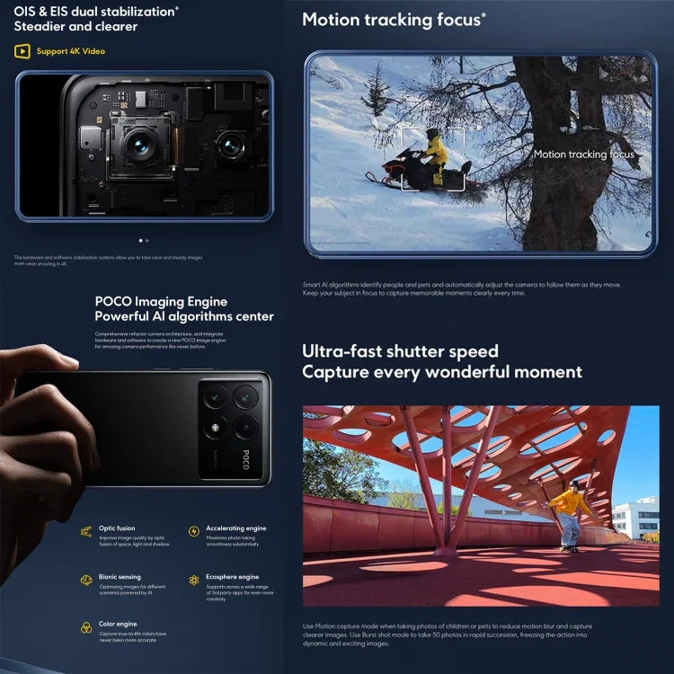 هاتف Xiaomi POCO X6 Pro العالمي، 12GB+512GB، بصمة تحت الشاشة، شاشة 6.67 بوصة Xiaomi HyperOS معالج MediaTek Dimensity 8300-Ultra ثماني النواة 3.35GHz، NFC، شبكة: 5G