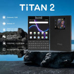 يونيهيرتز تايتان 2 هاتف بلوحة مفاتيح QWERTY فعلية، 12GB+512GB، بصمة إصبع، شاشة 4.5 بوصة + 2 بوصة، أندرويد 15، Dimensity 7300 5G ثماني النواة، شبكة: 5G، NFC، OTG