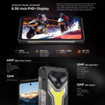 هاتف Ulefone Armor 34 Pro+ المتين مع جهاز عرض، 16GB+512GB، رؤية ليلية، IP68/IP69K، شاشة 6.95 بوصة أندرويد 15 MediaTek Dimensity 7400X ثماني النواة، شبكة: 5G، NFC، OTG، Armor 34 Pro+