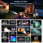 هاتف Ulefone Armor 34 Pro+ المتين مع جهاز عرض، 16GB+512GB، رؤية ليلية، IP68/IP69K، شاشة 6.95 بوصة أندرويد 15 MediaTek Dimensity 7400X ثماني النواة، شبكة: 5G، NFC، OTG، Armor 34 Pro+