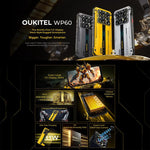هاتف Oukitel WP60 المتين، 12 جيجابايت + 512 جيجابايت، رؤية ليلية، كاميرا 108 ميجابكسل، بصمة جانبية، 7.2 بوصة أندرويد 15 MediaTek Dimensity 7025 ثماني النواة، NFC، OTG، شبكة: 5G، 12 جيجابايت + 512 جيجابايت
