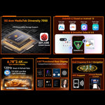 بلاكفيو أوسكال تانك 1، 12GB+256GB، شاشة 6.78 بوصة أندرويد 15 DokeOS 4.2 ميدياتك Dimensity 7050 ثماني النواة، شبكة: 5G، OTG، NFC، 12GB+256GB
