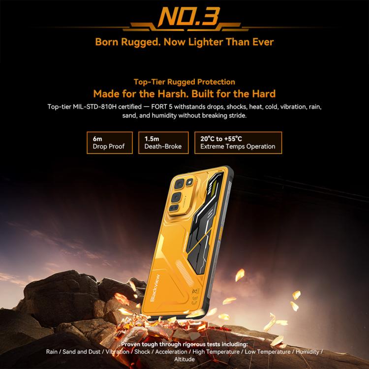بلاكفيو أوسكال فورت 5، 12GB+256GB، شاشة 6.78 بوصة أندرويد 16 ميدياتك MT8781 Helio G100 ثماني النواة، شبكة: 4G، OTG، NFC