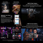 هاتف بلاكفيو فورت 2 مقاوم، 8GB+128GB، شاشة 6.56 بوصة أندرويد 15 ميدياتك MT6769V/CB Helio G81 ثماني النواة، شبكة: 4G، OTG، NFC، 8GB+128GB