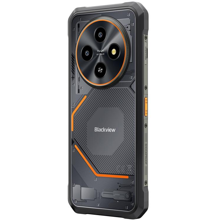 هاتف بلاكفيو فورت 2 مقاوم، 8GB+256GB، شاشة 6.56 بوصة أندرويد 15 ميدياتك MT6769V/CB Helio G81 ثماني النواة، شبكة: 4G، OTG، NFC، 8GB+256GB
