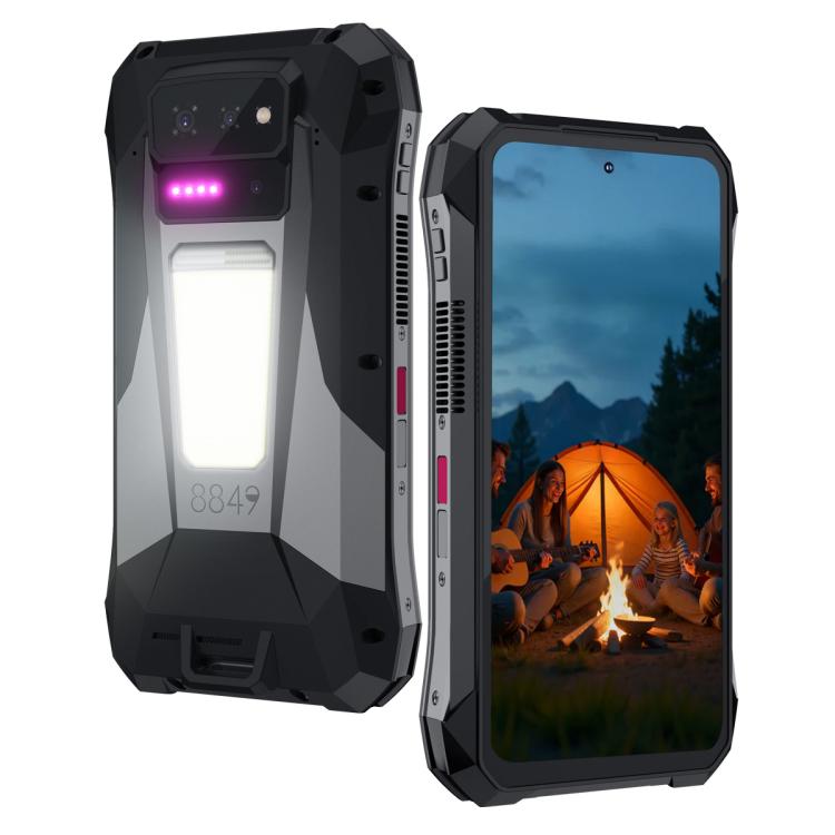 هاتف Unihertz 8849Tank X المتين مع بروجكتور، 16 جيجابايت + 512 جيجابايت، بصمة جانبية، رؤية ليلية، شاشة 6.78 بوصة، أندرويد 15، MediaTek Dimensity 8200 ثماني النواة، شبكة: 5G، NFC، Tank X 16 جيجابايت + 512 جيجابايت