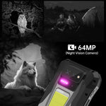 هاتف Unihertz 8849Tank X المتين مع بروجكتور، 16 جيجابايت + 512 جيجابايت، بصمة جانبية، رؤية ليلية، شاشة 6.78 بوصة، أندرويد 15، MediaTek Dimensity 8200 ثماني النواة، شبكة: 5G، NFC، Tank X 16 جيجابايت + 512 جيجابايت
