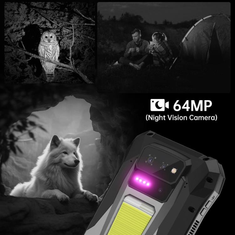 هاتف Unihertz 8849Tank X المتين مع بروجكتور، 16 جيجابايت + 512 جيجابايت، بصمة جانبية، رؤية ليلية، شاشة 6.78 بوصة، أندرويد 15، MediaTek Dimensity 8200 ثماني النواة، شبكة: 5G، NFC، Tank X 16 جيجابايت + 512 جيجابايت