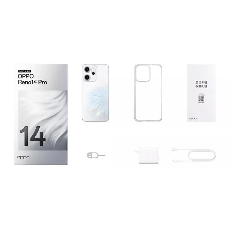 هاتف OPPO Reno14 Pro الذكي، 16 جيجابايت + 1 تيرابايت، بصمة على الشاشة، شاشة 6.83 بوصة ColorOS 15.0، Dimensity 8450 ثماني النواة، NFC، OTG، شبكة: 5G، 16 جيجابايت + 1 تيرابايت