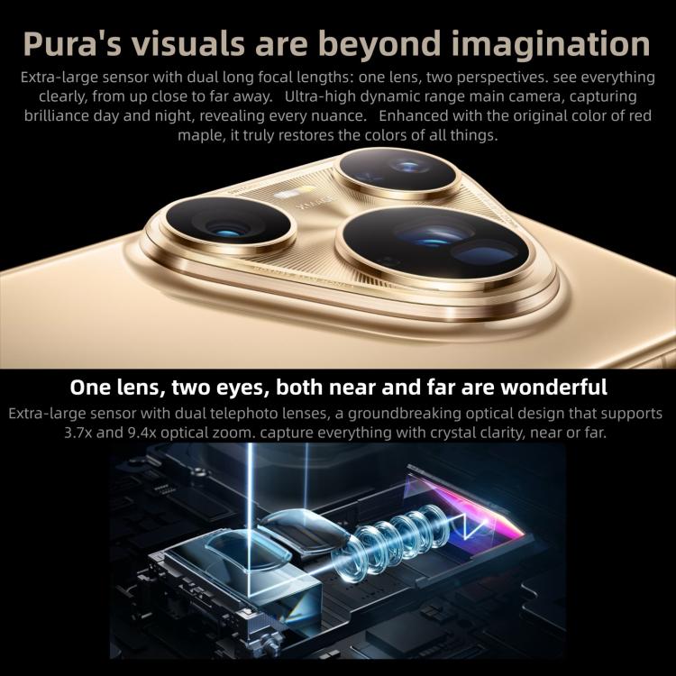 هواوي Pura 80 Ultra، 16GB+1TB، بصمة جانبية، شاشة 6.8 بوصة HarmonyOS 5.1، NFC، OTG، لا يدعم جوجل بلاي، 16GB+1TB
