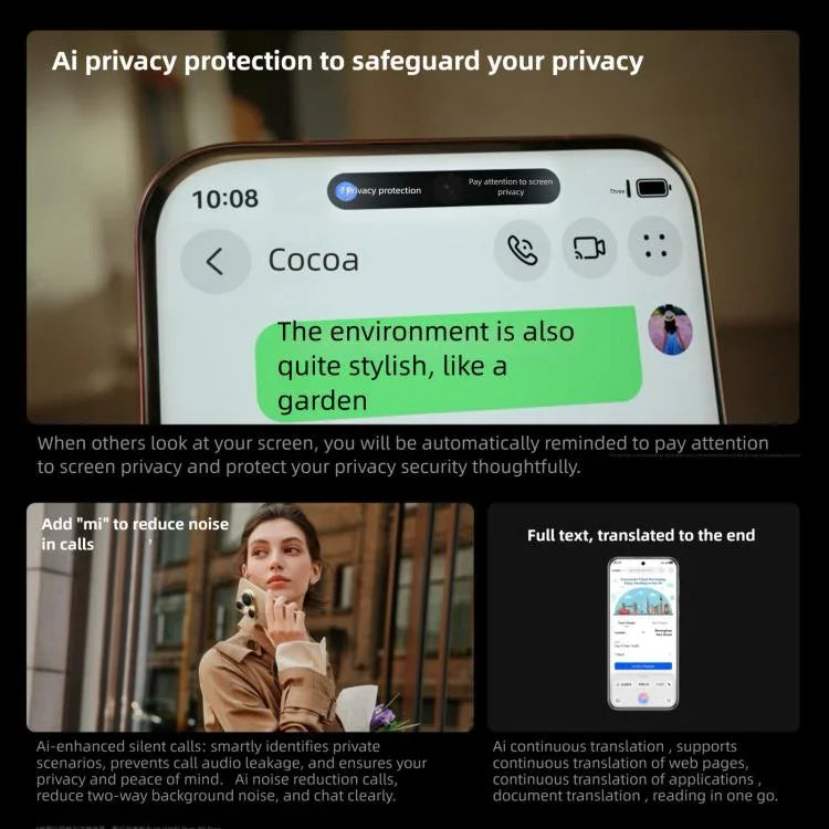 هواوي Pura 80 Ultra، 16GB+512GB، بصمة جانبية، شاشة 6.8 بوصة HarmonyOS 5.1، NFC، OTG، لا يدعم جوجل بلاي، 16GB+512GB