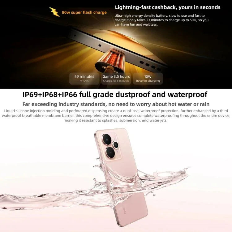 Realme 15، 16GB+256GB، شاشة 6.77 بوصة، Realme UI 6.0 أندرويد 15، MediaTek Dimensity 7300+ ثماني النواة، NFC، شبكة: 5G، 16GB+256GB