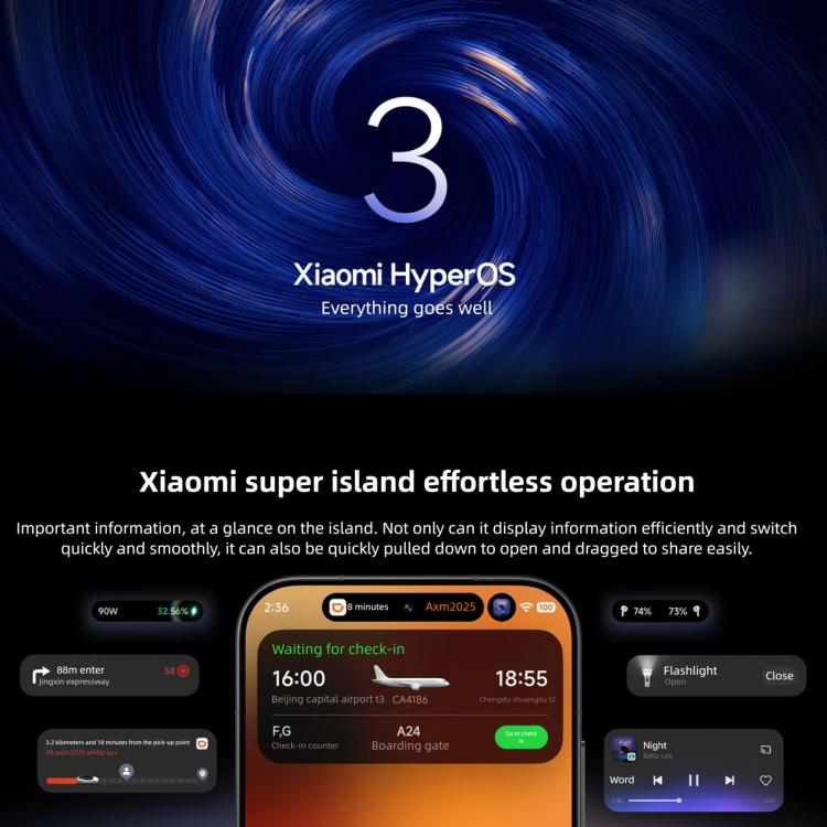 Xiaomi 17، 16GB+512GB، بصمة إصبع فوق صوتية ثلاثية الأبعاد، شاشة 6.3 بوصة، Xiaomi HyperOS 3، سناب دراجون 8 إيليت الجيل 5 ثماني النواة، NFC، شبكة: 5G، 16GB+512GB