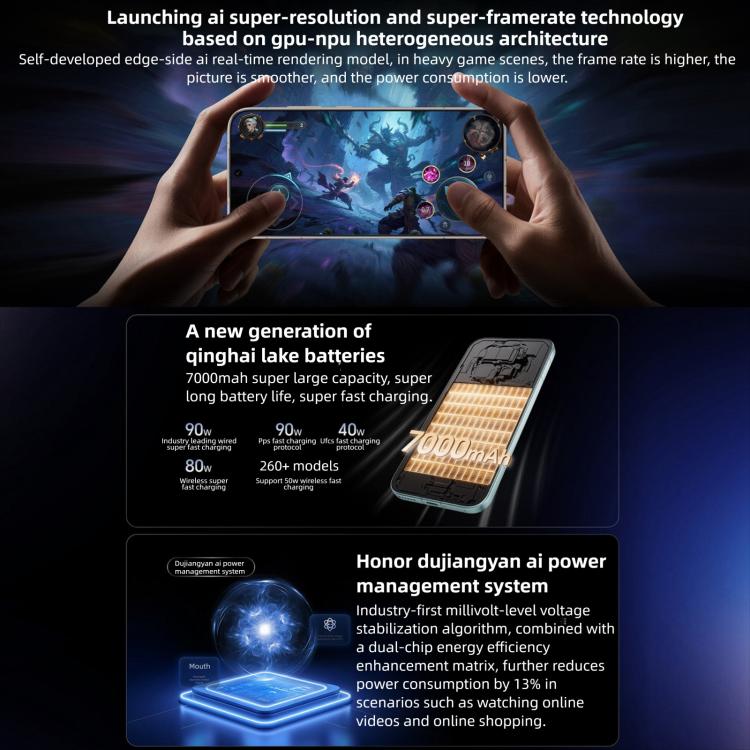 هاتف Honor Magic8، 16GB+1TB، بصمة شاشة، شاشة 6.58 بوصة، MagicOS 10.0 / أندرويد 16، Snapdragon 8 Elite الجيل الخامس ثماني النواة، شبكة: 5G، NFC، OTG، 16GB+1TB