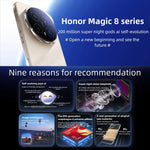 هاتف Honor Magic8، 16GB+512GB، بصمة شاشة، شاشة 6.58 بوصة، MagicOS 10.0 / أندرويد 16، Snapdragon 8 Elite الجيل الخامس ثماني النواة، شبكة: 5G، NFC، OTG، 16GB+512GB