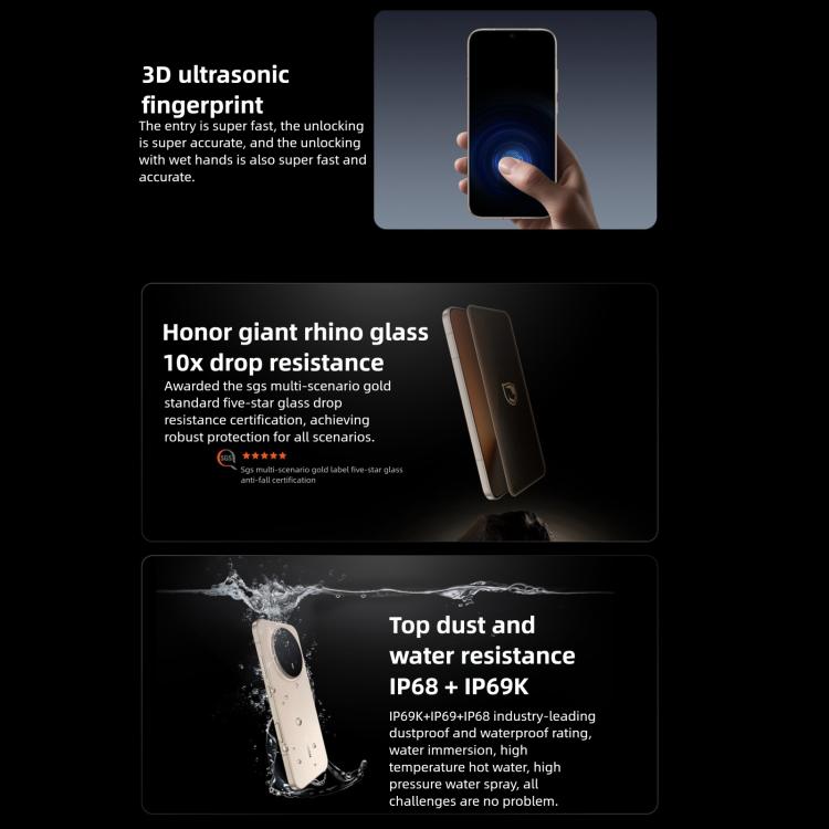 هاتف Honor Magic8 Pro، 12GB+512GB، بصمة شاشة، شاشة 6.71 بوصة، MagicOS 10.0 / أندرويد 16، Snapdragon 8 Elite الجيل الخامس ثماني النواة، شبكة: 5G، NFC، OTG، 12GB+512GB