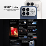 شاومي ريدمي K90 برو ماكس، 12GB+256GB، شاشة 6.9 بوصة، Xiaomi HyperOS 3، سناب دراجون 8 إيليت الجيل الخامس ثماني النواة، NFC، شبكة: 5G، 12GB+256GB