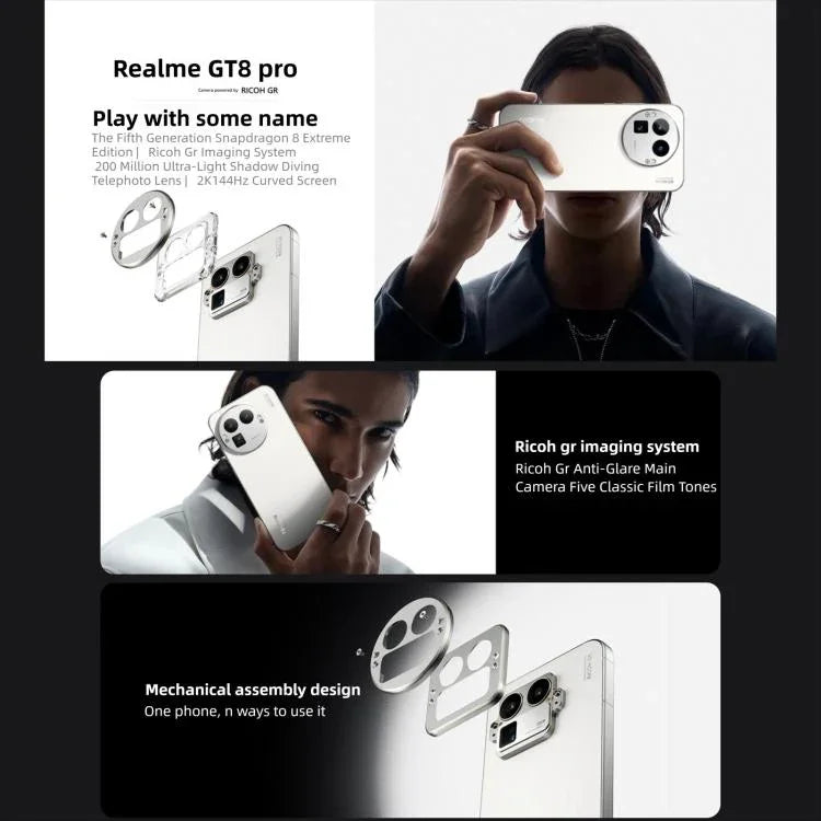 هاتف Realme GT8 Pro، 12GB+256GB، شاشة 6.79 بوصة Realme UI 7.0 معالج Snapdragon 8 Elite Gen 5 ثماني النواة، NFC، شبكة: 5G، 12GB+256GB، Realme GT8 Pro، 12GB+256GB