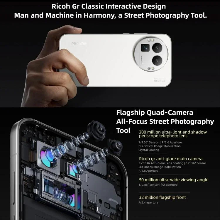 هاتف Realme GT8 Pro، 12GB+512GB، شاشة 6.79 بوصة Realme UI 7.0 معالج Snapdragon 8 Elite Gen 5 ثماني النواة، NFC، شبكة: 5G، 12GB+512GB، Realme GT8 Pro، 12GB+512GB