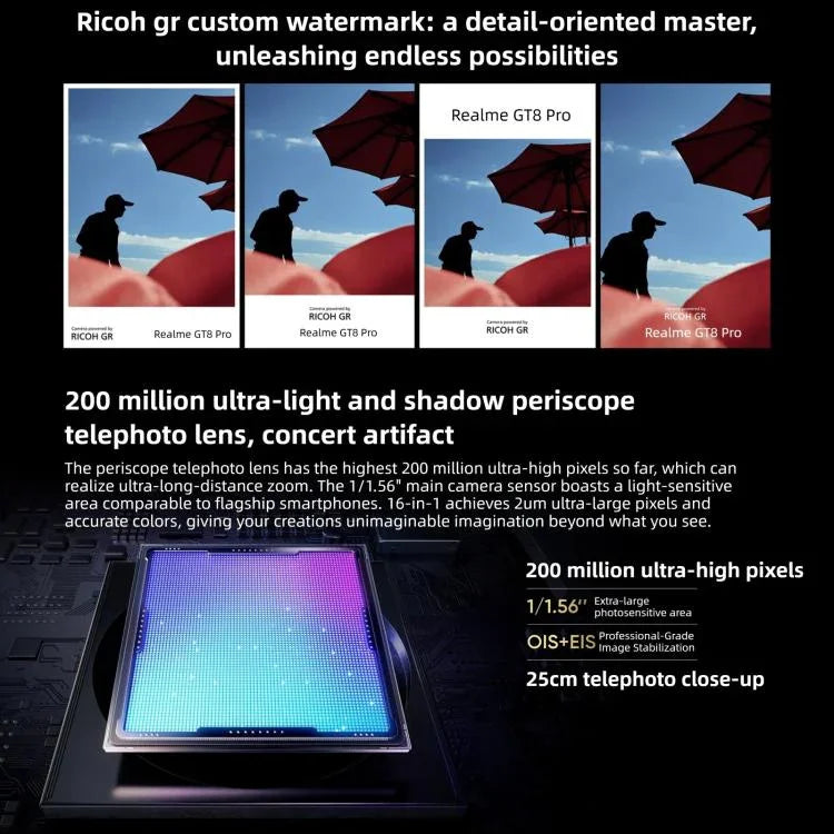 هاتف Realme GT8 Pro، 16GB+512GB، شاشة 6.79 بوصة Realme UI 7.0 معالج Snapdragon 8 Elite Gen 5 ثماني النواة، NFC، شبكة: 5G، 16GB+512GB، Realme GT8 Pro، 16GB+512GB