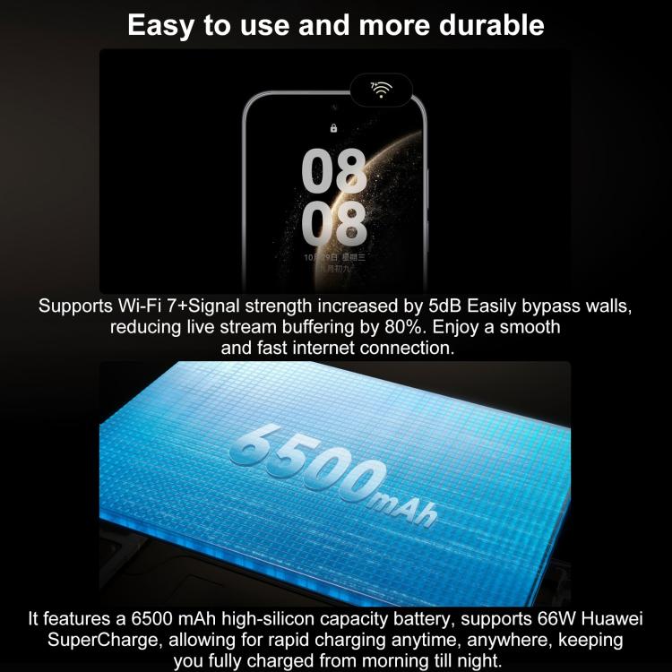 هاتف HUAWEI Mate 70 Air، 12GB+512GB، بصمة جانبية، شاشة 7 بوصة HarmonyOS 5.1 معالج Kirin 9020B، NFC، OTG، لا يدعم Google Play، 12GB+512GB