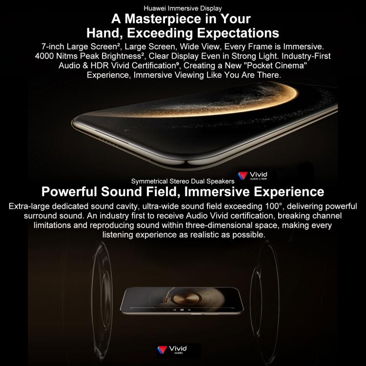 هاتف HUAWEI Mate 70 Air، 16GB+256GB، بصمة جانبية، شاشة 7 بوصة HarmonyOS 5.1 معالج Kirin 9020B، NFC، OTG، لا يدعم Google Play، 16GB+256GB