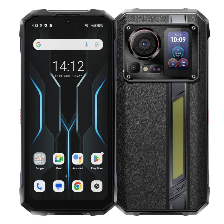 هاتف HOTWAV Hyper 7 Pro المتين، 16GB+256GB، بطارية 10800mAh، شاشة 6.6 بوصة أندرويد 14 معالج MediaTek Dimensity 7050 5G، شبكة: 5G، OTG، NFC
