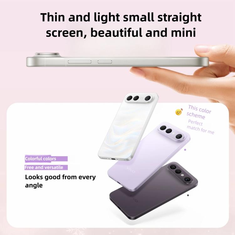 vivo S50 Pro mini، 16GB+512GB، بصمة ثلاثية الأبعاد، شاشة 6.31 بوصة أندرويد 16 OriginOS 6 معالج Snapdragon 8 Gen 5 ثماني النواة، OTG، NFC، شبكة: 5G، يدعم Google Play، 16GB+512GB