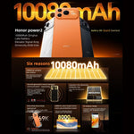 هونر Power2، 12GB+256GB، بطارية 10080mAh، شاشة 6.79 بوصة MagicOS 10.0 / أندرويد 16، معالج Dimensity 8500 Elite ثماني النواة، شبكة: 5G، NFC، OTG، 12GB+256GB