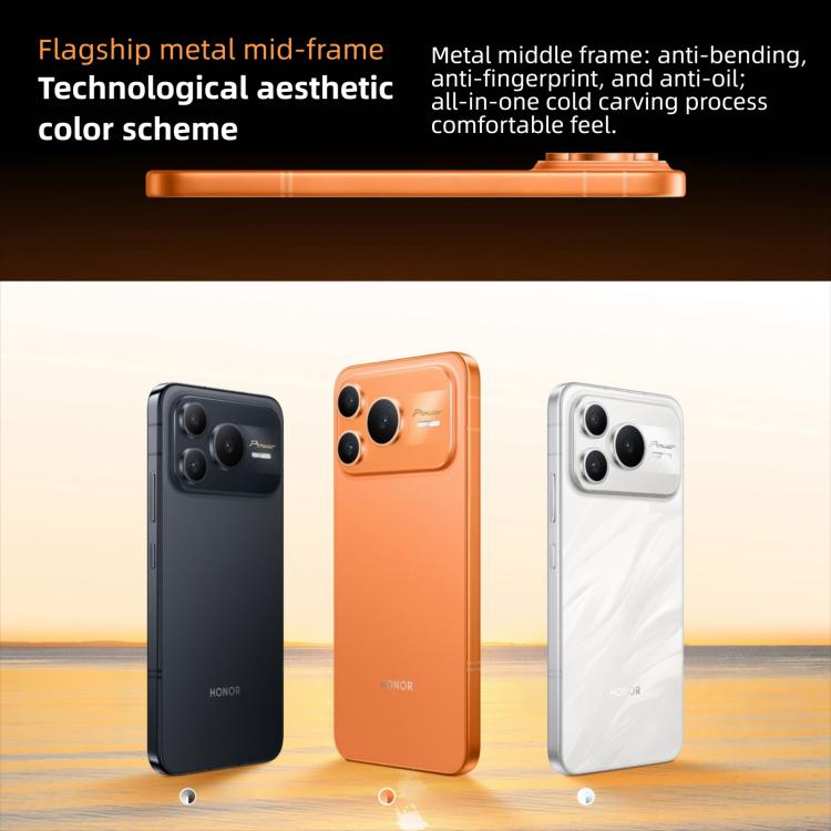 هونر Power2، 12GB+512GB، بطارية 10080mAh، شاشة 6.79 بوصة MagicOS 10.0 / أندرويد 16، معالج Dimensity 8500 Elite ثماني النواة، شبكة: 5G، NFC، OTG، 12GB+512GB