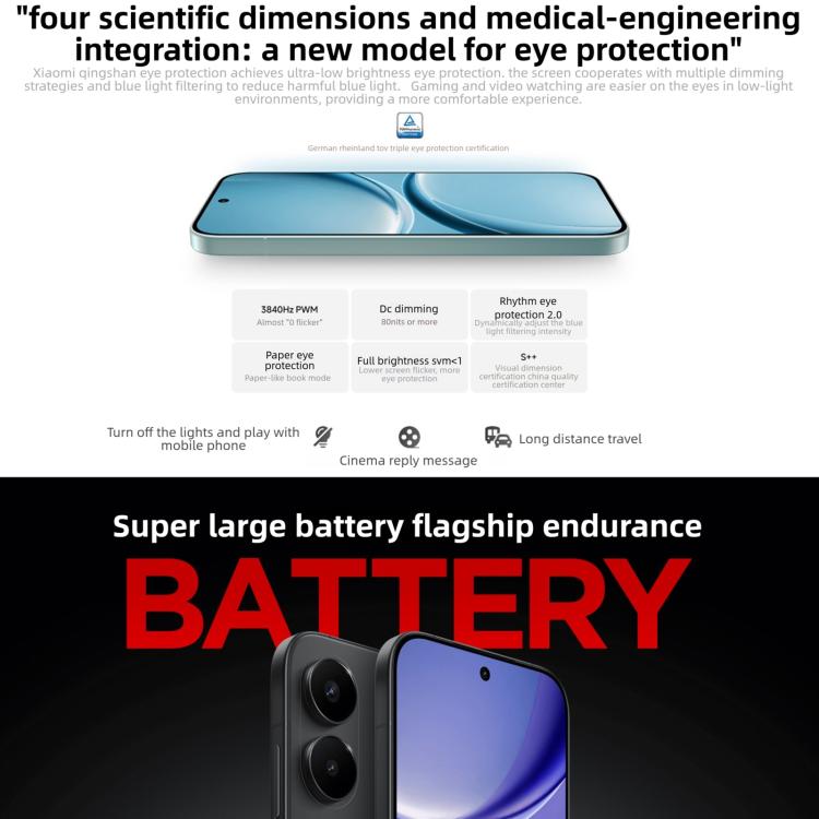 شاومي ريدمي توربو 5، 12 جيجابايت+256 جيجابايت، شاشة 6.59 بوصة Xiaomi HyperOS 3، Dimensity 8500-Ultra ثماني النواة، NFC، شبكة: 5G، 12 جيجابايت+256 جيجابايت
