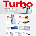 شاومي REDMI Turbo 5، 16GB+256GB، شاشة 6.59 بوصة، Xiaomi HyperOS 3، Dimensity 8500-Ultra ثماني النواة، NFC، شبكة: 5G، 16GB+256GB