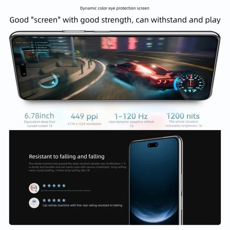 هواوي نوفا 14 برو، 12 جيجابايت + 512 جيجابايت، بصمة جانبية، شاشة 6.78 بوصة HarmonyOS 5.0، NFC، OTG، لا يدعم جوجل بلاي، 12 جيجابايت + 512 جيجابايت، نوفا 14 برو، 12 جيجابايت + 512 جيجابايت