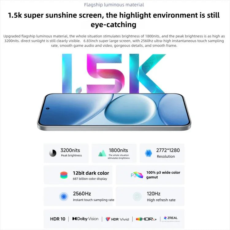 شاومي ريدمي نوت 15 برو 5G، 8 جيجابايت + 256 جيجابايت، شاشة 6.83 بوصة شاومي هايبر أو إس 2 ديمينسيتي 7400-ألترا ثماني النواة، شبكة: 5G، NFC، 8 جيجابايت + 256 جيجابايت